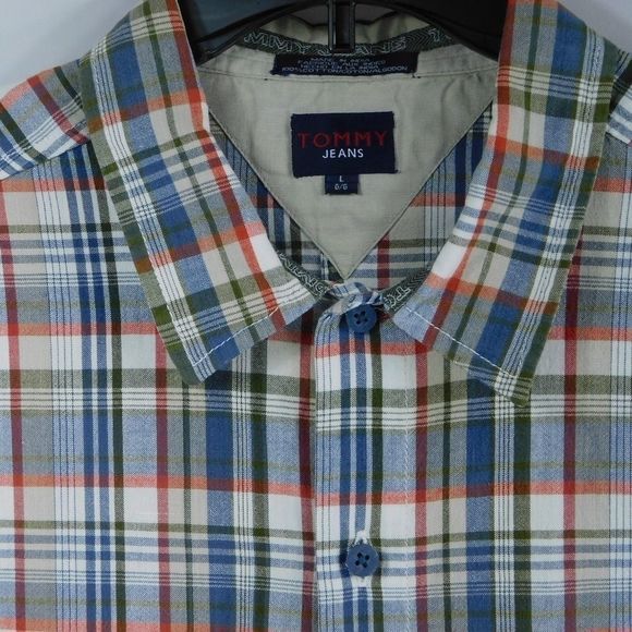 Tommy Jeans Short Sleeve Plaid Shirt - Picture 2 of 7